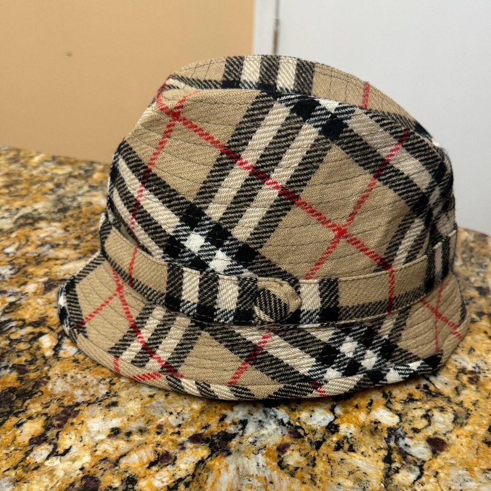 Burberry Vintage Wool Nova Check Bucket Hat